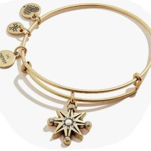 NWT Alex and Ani Starburst Expandable Wire Charm Bangle